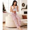 GYS Bamboo Viscose Women’s Pajama Pants, Lightweight Comfy Casual Lounge Yoga Pants, Pj Bottoms Sleep Pants with Drawstring(Red Elk)