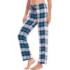 GYS Bamboo Viscose Women’s Pajama Pants, Lightweight Comfy Casual Lounge Yoga Pants, Pj Bottoms Sleep Pants with Drawstring(White Green Plaid)