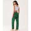 GYS Bamboo Viscose Women’s Pajama Pants, Lightweight Comfy Casual Lounge Yoga Pants, Pj Bottoms Sleep Pants with Drawstring(Xmas Green)