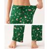 GYS Bamboo Viscose Women’s Pajama Pants, Lightweight Comfy Casual Lounge Yoga Pants, Pj Bottoms Sleep Pants with Drawstring(Xmas Green)