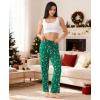 GYS Bamboo Viscose Women’s Pajama Pants, Lightweight Comfy Casual Lounge Yoga Pants, Pj Bottoms Sleep Pants with Drawstring(Xmas Green)