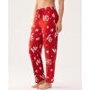 GYS Bamboo Viscose Women’s Pajama Pants, Lightweight Comfy Casual Lounge Yoga Pants, Pj Bottoms Sleep Pants with Drawstring(Xmas Red)
