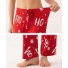 GYS Bamboo Viscose Women’s Pajama Pants, Lightweight Comfy Casual Lounge Yoga Pants, Pj Bottoms Sleep Pants with Drawstring(Xmas Red)