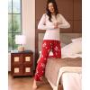 GYS Bamboo Viscose Women’s Pajama Pants, Lightweight Comfy Casual Lounge Yoga Pants, Pj Bottoms Sleep Pants with Drawstring(Xmas Red)