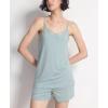 GYS Cami Pajama Set for Women Soft Bamboo Viscose Camisole Tops and Shorts Sleepwear(Light Greyish Green)