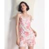 GYS Cami Pajama Set for Women Soft Bamboo Viscose Camisole Tops and Shorts Sleepwear(Peony)