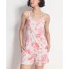GYS Cami Pajama Set for Women Soft Bamboo Viscose Camisole Tops and Shorts Sleepwear(Peony)