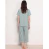 GYS Premium Womens Pajama Set Bamboo Viscose 2 Piece Short Sleeve Sleepwear(Light Greyish Green)