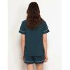 GYS Premium Women’s Short Sleeve Pajama Set Notch Collar Button Down 2 Piece Sleep Sets, Viscose from Bamboo(Ink Blue)