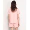 GYS Premium Women’s Short Sleeve Pajama Set Notch Collar Button Down 2 Piece Sleep Sets, Viscose from Bamboo(Pink)