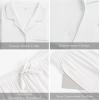 GYS Premium Women’s Short Sleeve Pajama Set Notch Collar Button Down 2 Piece Sleep Sets, Viscose from Bamboo(White)