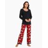 GYS Viscose from Bamboo Women’s Pajama Sets Super Soft Long Sleeve Sleepwear Comfy Winter Pjs Sets S-4X(A- Round Neck- Christmas Red)