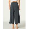 LazyCozy Women’s Bamboo-Derived Viscose Capri Pajama Pants, Casual Wide Leg Lounge Pants Pajama Bottoms(Carbon Grey)