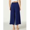 LazyCozy Women’s Bamboo-Derived Viscose Capri Pajama Pants, Casual Wide Leg Lounge Pants Pajama Bottoms(Deep Blue)