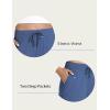 LazyCozy Women’s Bamboo-Derived Viscose Capri Pajama Pants, Casual Wide Leg Lounge Pants Pajama Bottoms(Prussian Blue)