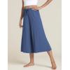 LazyCozy Women’s Bamboo-Derived Viscose Capri Pajama Pants, Casual Wide Leg Lounge Pants Pajama Bottoms(Prussian Blue)