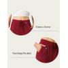 LazyCozy Women’s Bamboo-Derived Viscose Capri Pajama Pants, Casual Wide Leg Lounge Pants Pajama Bottoms(Wine)