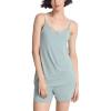 GYS Cami Pajama Set for Women Soft Bamboo Viscose Camisole Tops and Shorts Sleepwear(Light Greyish Green)