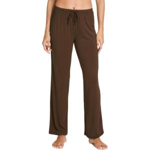 GYS Bamboo Viscose Women’s Pajama Pants, Lightweight Comfy Casual Lounge Yoga Pants, Pj Bottoms Sleep Pants with Drawstring(Brown)