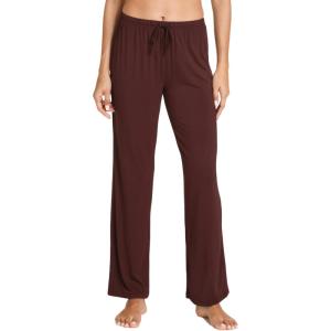 GYS Bamboo Viscose Women’s Pajama Pants, Lightweight Comfy Casual Lounge Yoga Pants, Pj Bottoms Sleep Pants with Drawstring(Ficus Red)