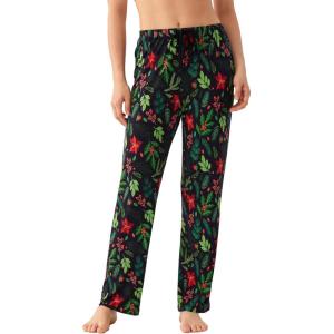 GYS Bamboo Viscose Women’s Pajama Pants, Lightweight Comfy Casual Lounge Yoga Pants, Pj Bottoms Sleep Pants with Drawstring(Holly)