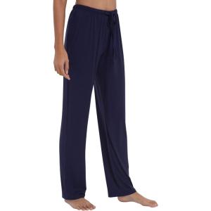 GYS Bamboo Viscose Women’s Pajama Pants, Lightweight Comfy Casual Lounge Yoga Pants, Pj Bottoms Sleep Pants with Drawstring(Navy)