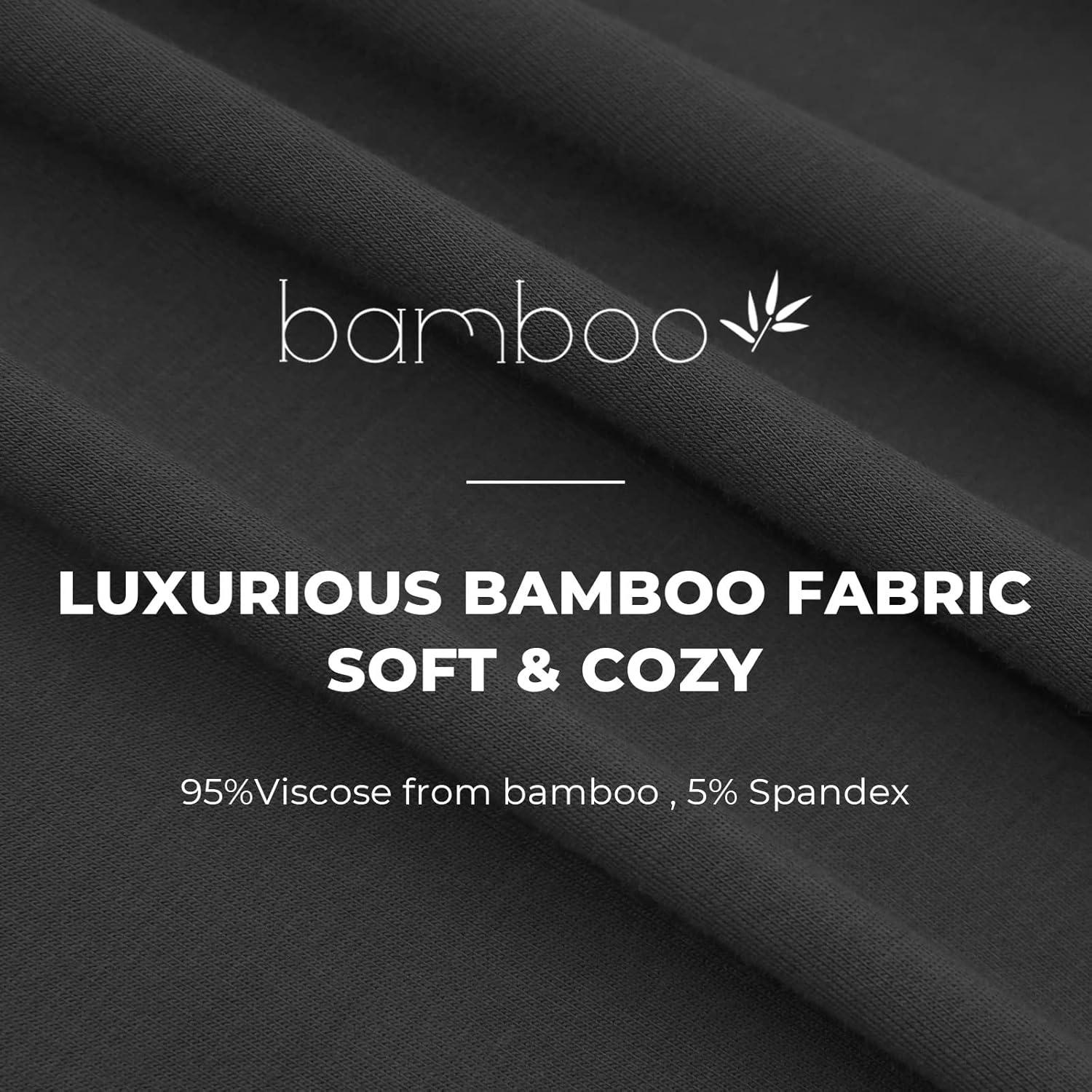 imageGYS Bamboo Viscose Pajamas for Women Set 2 Piece Soft Capri Pants Cap Sleeve Top Lounge Set Comfy Loungewear Sleepwear PJsBlack