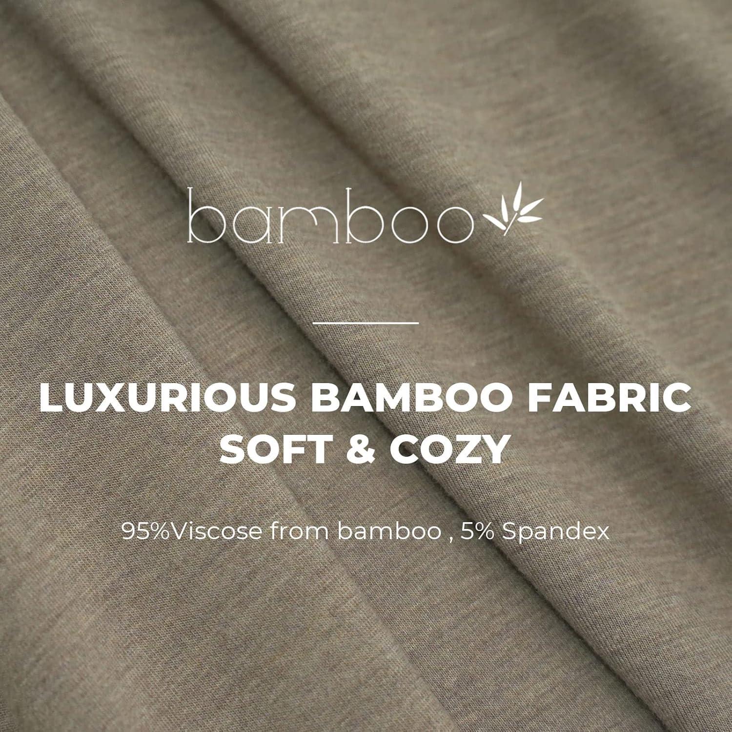 imageGYS Bamboo Viscose Pajamas for Women Set 2 Piece Soft Capri Pants Cap Sleeve Top Lounge Set Comfy Loungewear Sleepwear PJsCamel