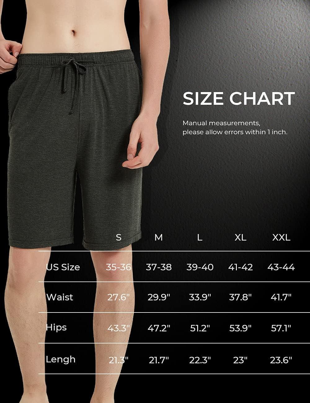imageGYS Mens Bamboo Viscose Shorts Soft Pajama Shorts with Pockets MoistureWicking Casual Shorts Loungewear Sleep BottomsNavy