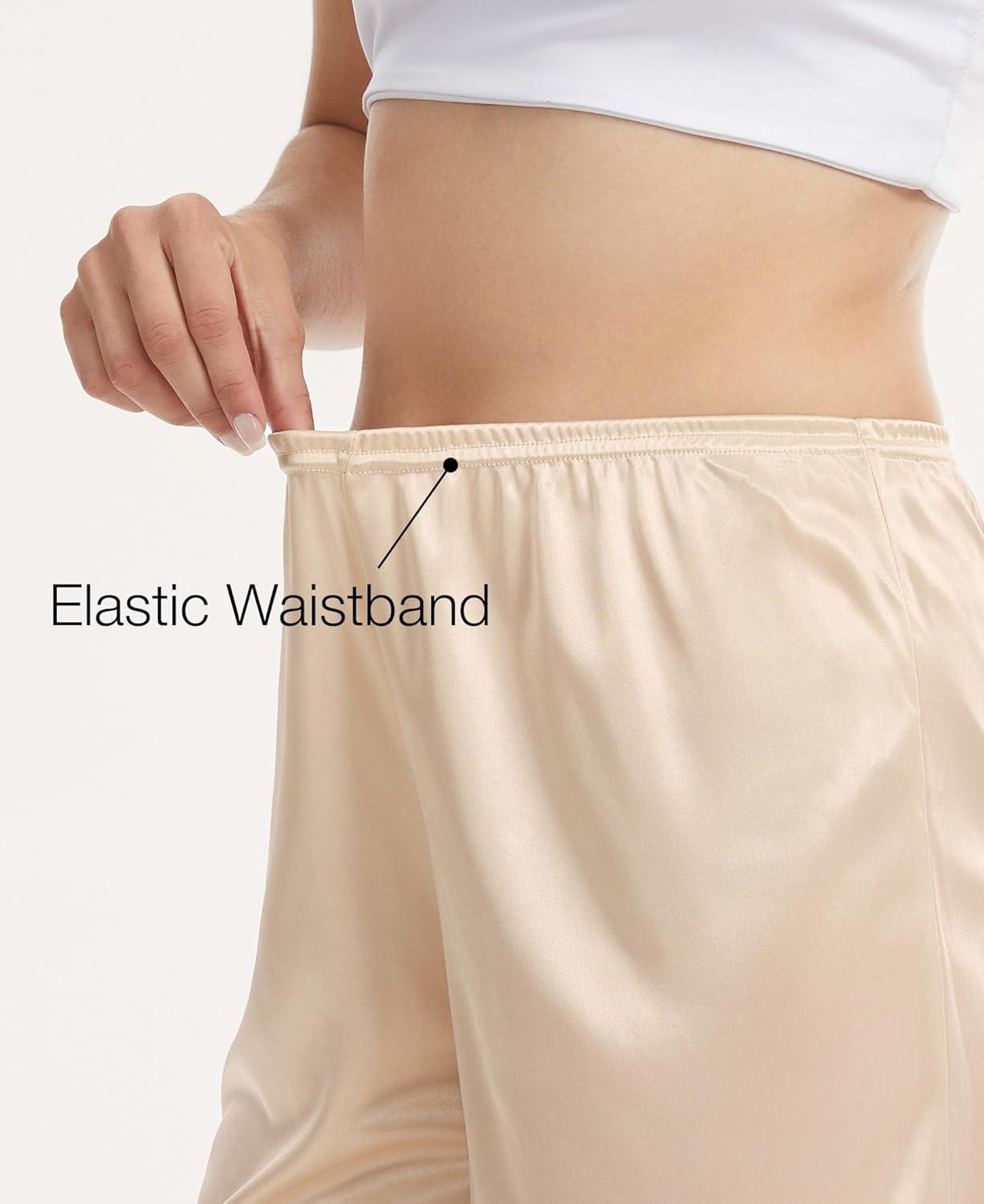 imageGYS Slip Shorts Culotte for Women Underwear Soft and Smooth Anti Chafing PettipantsBeige Mid