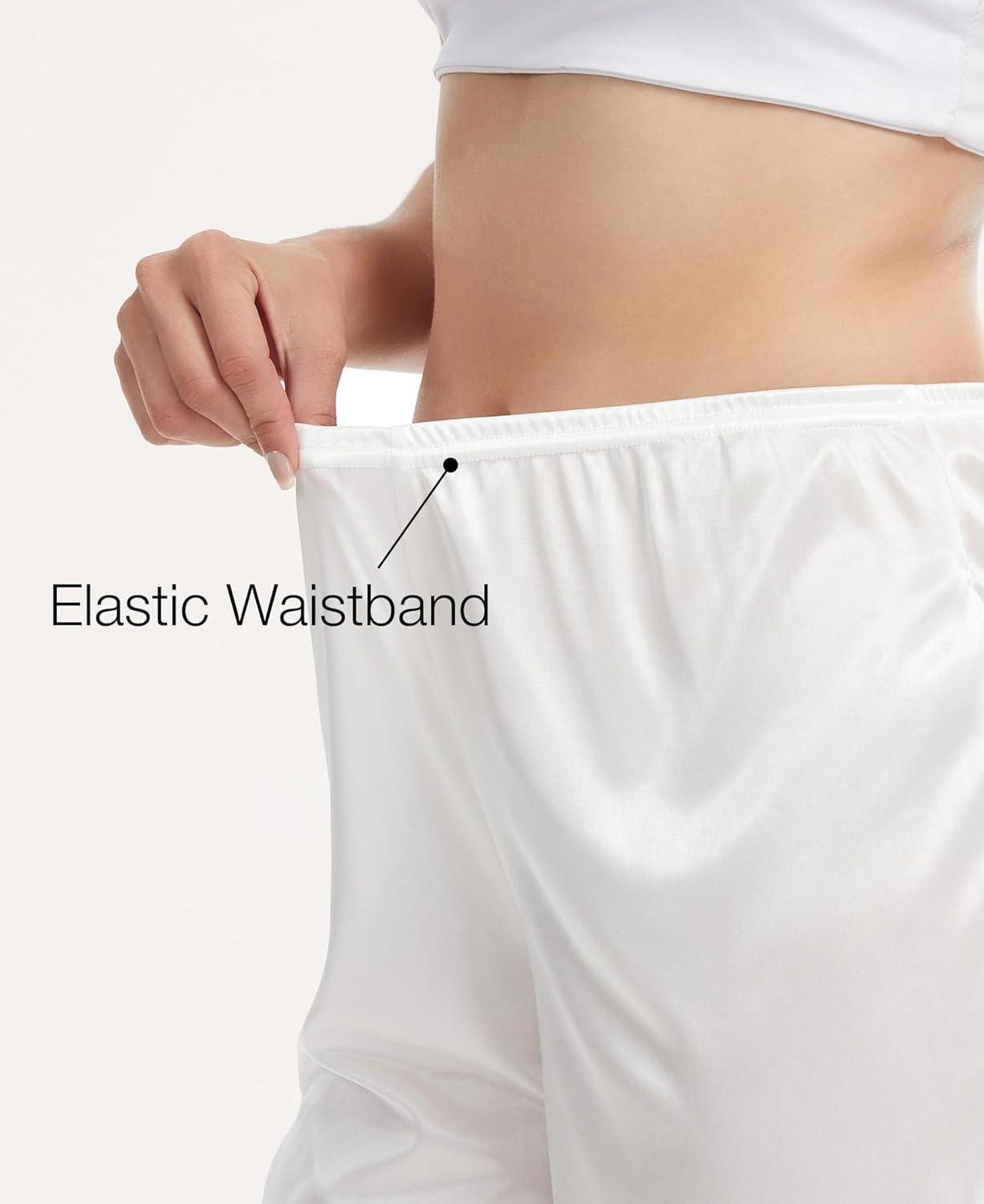 imageGYS Slip Shorts Culotte for Women Underwear Soft and Smooth Anti Chafing PettipantsWhite Mid