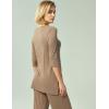 GYS Bamboo Viscose Capri Pajamas for Women Set, 3/4 Sleeve Long Shirts and Capri Pants Lounge Sets, Soft Sleepwear PJs Set(Camel)