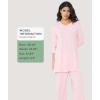 GYS Bamboo Viscose Capri Pajamas for Women Set, 3/4 Sleeve Long Shirts and Capri Pants Lounge Sets, Soft Sleepwear PJs Set(Pink)