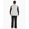 GYS Bamboo Viscose Men’s Pajama Sets Long Sleeve 2 Piece Lounge Set with Pockets(Black)
