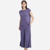GYS Bamboo Viscose Pajamas for Women Set, 2 Piece Soft Capri Pants Cap Sleeve Top Lounge Set, Comfy Loungewear Sleepwear PJs(Air Purple)