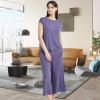 GYS Bamboo Viscose Pajamas for Women Set, 2 Piece Soft Capri Pants Cap Sleeve Top Lounge Set, Comfy Loungewear Sleepwear PJs(Air Purple)