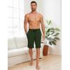 GYS Men’s Bamboo Viscose Shorts, Soft Pajama Shorts with Pockets, Moisture-Wicking Casual Shorts Loungewear Sleep Bottoms(Army Green)
