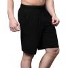 GYS Men’s Bamboo Viscose Shorts, Soft Pajama Shorts with Pockets, Moisture-Wicking Casual Shorts Loungewear Sleep Bottoms(Black)