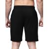 GYS Men’s Bamboo Viscose Shorts, Soft Pajama Shorts with Pockets, Moisture-Wicking Casual Shorts Loungewear Sleep Bottoms(Black)