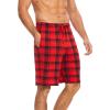 GYS Men’s Bamboo Viscose Shorts, Soft Pajama Shorts with Pockets, Moisture-Wicking Casual Shorts Loungewear Sleep Bottoms(Buffalo Plaid)