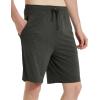 GYS Men’s Bamboo Viscose Shorts, Soft Pajama Shorts with Pockets, Moisture-Wicking Casual Shorts Loungewear Sleep Bottoms(Dark Heather Grey)