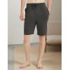 GYS Men’s Bamboo Viscose Shorts, Soft Pajama Shorts with Pockets, Moisture-Wicking Casual Shorts Loungewear Sleep Bottoms(Dark Heather Grey)