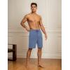 GYS Men’s Bamboo Viscose Shorts, Soft Pajama Shorts with Pockets, Moisture-Wicking Casual Shorts Loungewear Sleep Bottoms(Grayish Blue)