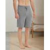 GYS Men’s Bamboo Viscose Shorts, Soft Pajama Shorts with Pockets, Moisture-Wicking Casual Shorts Loungewear Sleep Bottoms(Heather Grey)