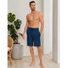 GYS Men’s Bamboo Viscose Shorts, Soft Pajama Shorts with Pockets, Moisture-Wicking Casual Shorts Loungewear Sleep Bottoms(Ink Blue)