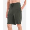 GYS Men’s Bamboo Viscose Shorts, Soft Pajama Shorts with Pockets, Moisture-Wicking Casual Shorts Loungewear Sleep Bottoms(Iron Grey)