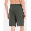 GYS Men’s Bamboo Viscose Shorts, Soft Pajama Shorts with Pockets, Moisture-Wicking Casual Shorts Loungewear Sleep Bottoms(Iron Grey)