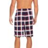 GYS Men’s Bamboo Viscose Shorts, Soft Pajama Shorts with Pockets, Moisture-Wicking Casual Shorts Loungewear Sleep Bottoms(Navy & Red Plaid)