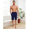 GYS Men’s Bamboo Viscose Shorts, Soft Pajama Shorts with Pockets, Moisture-Wicking Casual Shorts Loungewear Sleep Bottoms(Navy)