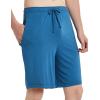 GYS Men’s Bamboo Viscose Shorts, Soft Pajama Shorts with Pockets, Moisture-Wicking Casual Shorts Loungewear Sleep Bottoms(Prussian Blue)